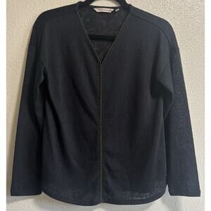 Soft Surroundings Lightweight Sweater Studded V-Neck Witchy Whimsigoth Size SP